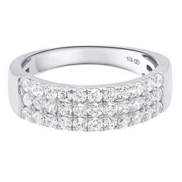 Nova Star® Sterling Silver 1ctw. Lab Grown Diamond Band Ring