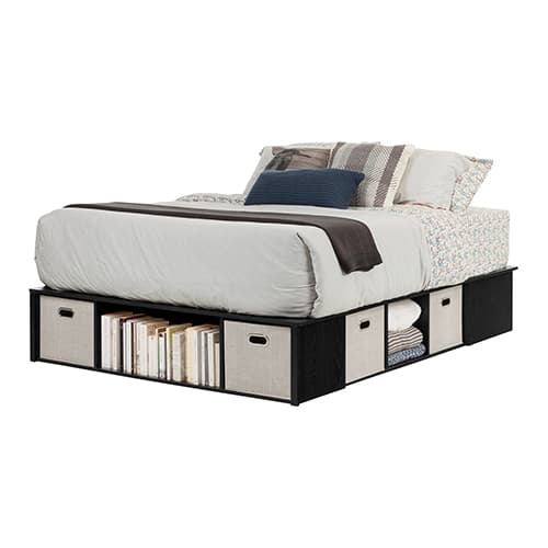 South Shore Flexible Queen Platform Bed with Storage