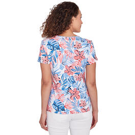Petites Hearts of Palm Printed Essentials Tropical Top
