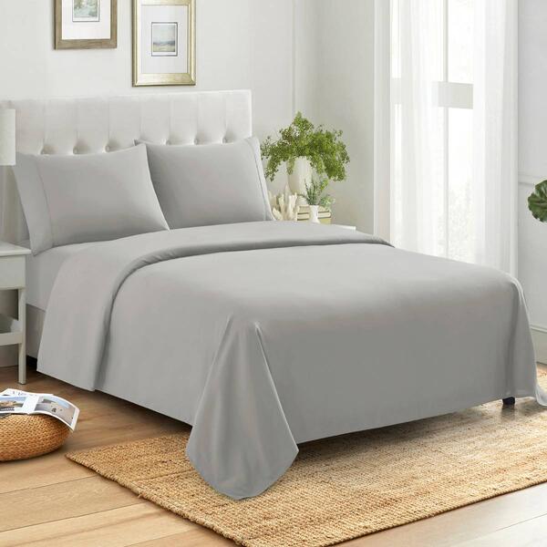 Sweet Home Collection 4pc. 400 TC Cotton Percale Sheet Set - image 