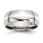 Mens Gentlemen's Classics&#40;tm&#41; 8mm Sterling Silver Inlay Wedding Band - image 1