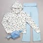 Girls (7-16) No Comment 3pc. Floral/Bow Hoodie w/ Flare Leggings - image 1