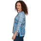 Womens Alfred Dunner Classics 3/4 Sleeve Patchwork Blouse - image 4