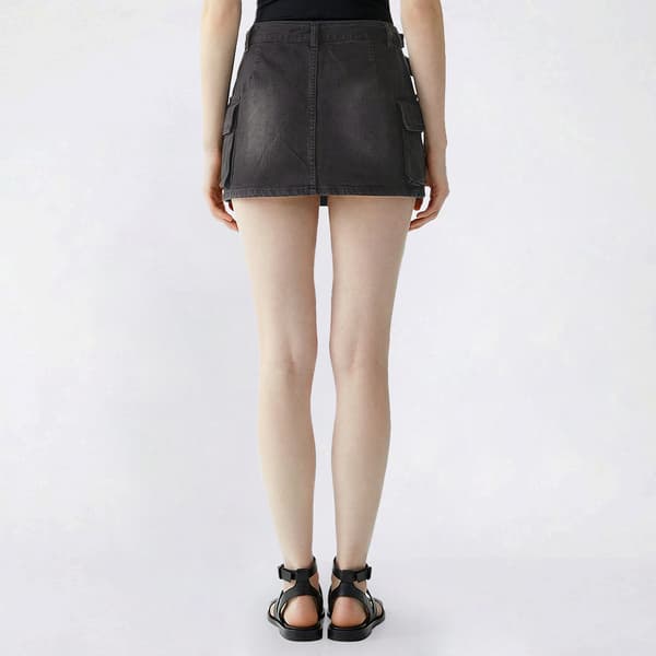 Juniors Love Tree Belted Denim Cargo Skirt