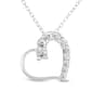 Forever New Sterling Silver Cubic Zirconia Open Heart Pendant - image 1