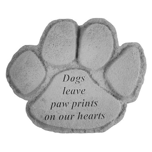 Paw Print Dog Memorial Stone