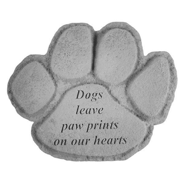 Paw Print Dog Memorial Stone - image 