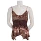 Juniors Derek Heart Mix Print Crochet Hanky Hem Camisole - Brown - image 1