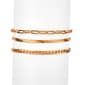 Design Collection Gold Plated Herringbone Bracelet Set - image 1
