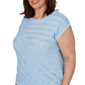 Plus Size Skye’s the Limit Sunny Blue Skies Ruffle Stripe Blouse - image 5