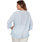 Plus Size Hearts of Palm Aqua Fresh 3/4 Sleeve Palm Tree Tee - image 2