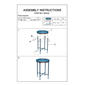 9th & Pike® Black Metal Traditional Accent Table - image 6