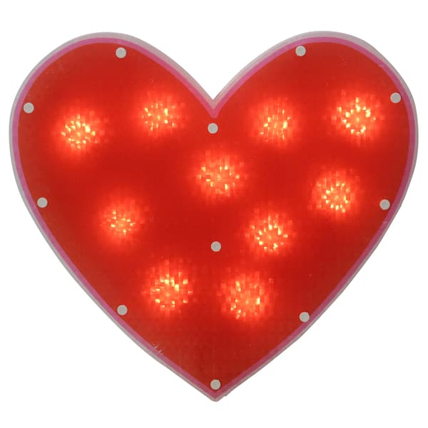 Northlight Seasonal Shimmering Red Heart Window Silhouette