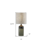 HomeRoots 23in. Black Wood & Smoked Glass Bedside Lamp - image 3