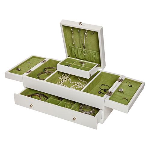 Mele & Co. Everly Wooden Triple Lid Jewelry Box