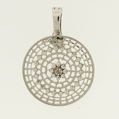 Wearable Art Silver Crystal Round Slider Enhancer - image 