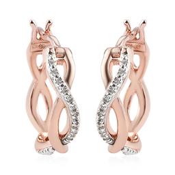 Diamond Classics(tm) Rose Gold Diamond Hoop Earrings