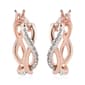 Diamond Classics(tm) Rose Gold Diamond Hoop Earrings - image 1