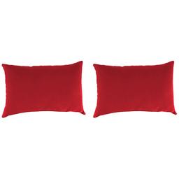 Jordan Manufacturing Veranda Red Lumbar Toss Pillows - Set Of 2
