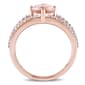 Gemstones Classics™ 14kt. Rose Gold Morganite Diamond Shank Ring - image 4