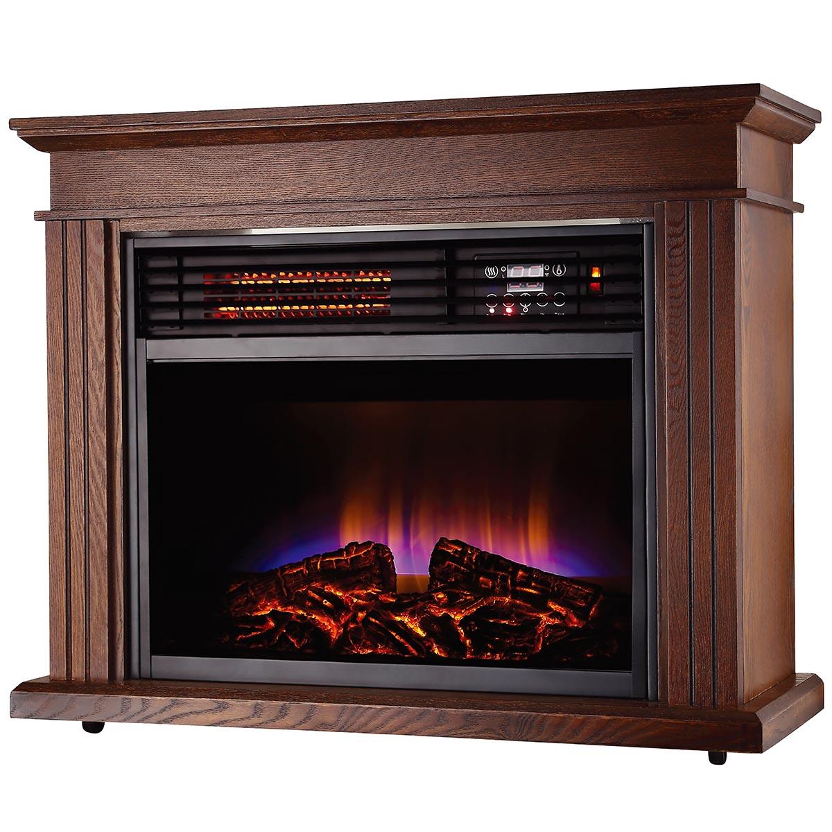 Warm Living Infared Wooden Fireplace Heater