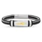 Mens Creed Stainless Steel Braided ID Bangle with Cross - image 1