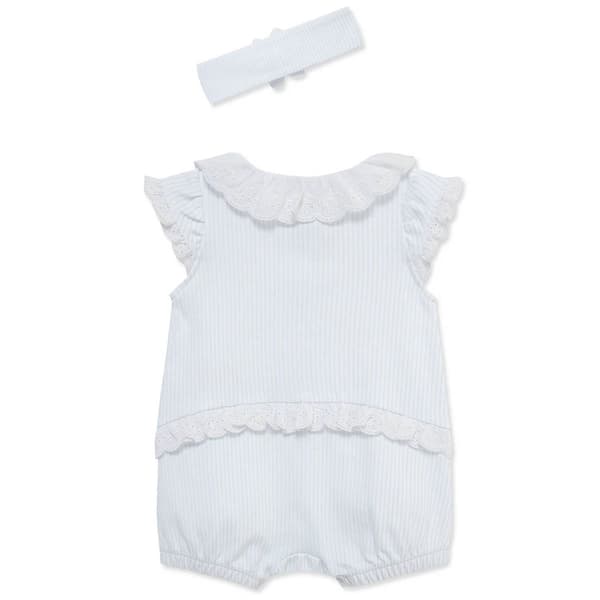 Baby Girl (3-12M) Little Me Daisy Print Romper W/ Headband