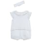 Baby Girl (3-12M) Little Me Daisy Print Romper W/ Headband - image 2