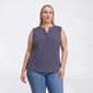 Plus Size Hasting & Smith Americana Star Split Neck Tank Top - image 1