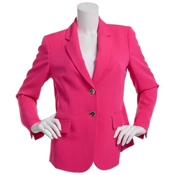 Plus Size Kasper Long Sleeve Two Button Notch Collar Jacket