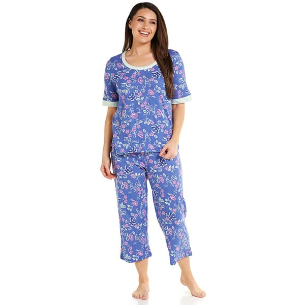 Womens Karen Neuburger Butterfly Garden Capri Pajama Set