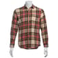 Mens Mountain Ridge Long Sleeve Flannel Shirt - Orange/Brown - image 1