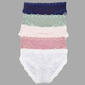 Womens Laura Ashley&#40;R&#41; 5pk. Bikini Panties w/Lace Trim LS6625-5PKE - image 1