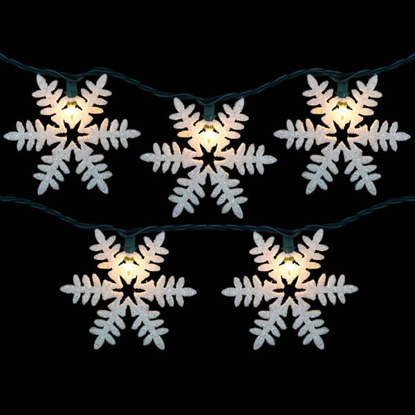 Northlight Seasonal 6ft. Glittered Snowflake Christmas Light Set