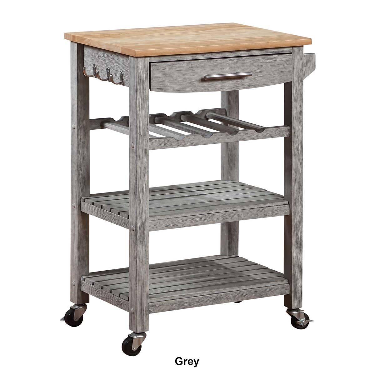 Convenience Concepts 4-Tier Butcher Block Kitchen Cart
