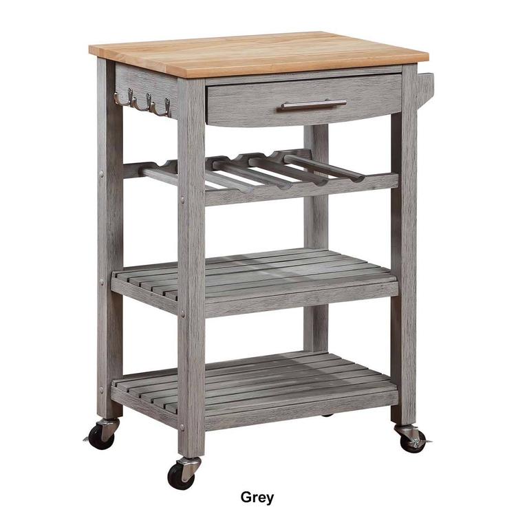 Convenience Concepts 4-Tier Butcher Block Kitchen Cart