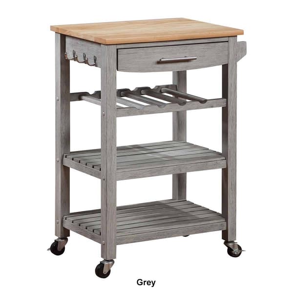 Convenience Concepts 4-Tier Butcher Block Kitchen Cart