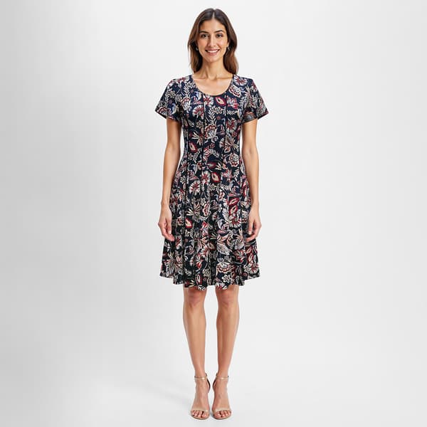 Womens Sami & Jo Short Sleeve Floral Shift Dress - image 