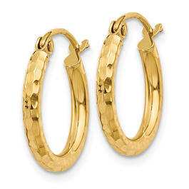 Gold Classics&#8482; 14kt. Gold Diamond Cut 15mm Hoop Earrings