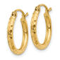 Gold Classics&#8482; 14kt. Gold Diamond Cut 15mm Hoop Earrings - image 2