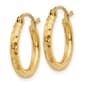 Gold Classics&#8482; 14kt. Gold Diamond Cut 15mm Hoop Earrings - image 2