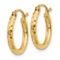 Gold Classics™ 14kt. Gold Diamond Cut 15mm Hoop Earrings - image 2