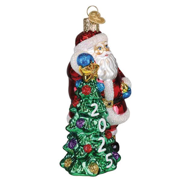 Old World Christmas 2025 Santa with Tree Ornament