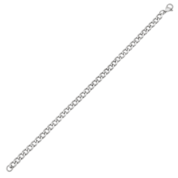 Mens Iron Saints 5mm Cuban Link Silver-Tone Bracelet