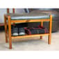 Casual Contemporary Living Solid Acacia Padded Bench - image 2