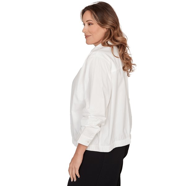 Plus Size Emaline Enchanted Bloom 3/4 Sleeve Button Front Blouse