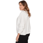 Plus Size Emaline Enchanted Bloom 3/4 Sleeve Button Front Blouse - image 3