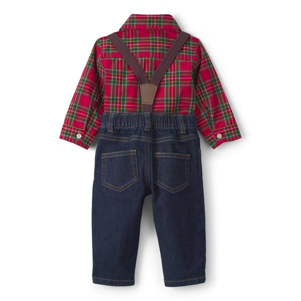 Baby Boy (6-18M) Carter''s® 2pc. Plaid Bodysuit & Denim Pants Set