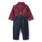 Baby Boy (6-18M) Carter''s® 2pc. Plaid Bodysuit & Denim Pants Set - image 2