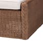 bali & pari Derris Bohemian Peanut Brown Braided Rattan Footstool - image 4